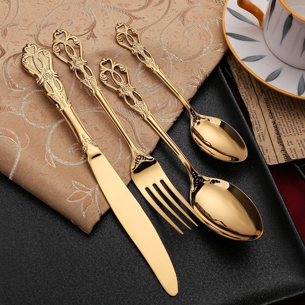 Elegant 24-Piece Stainless Steel Cutlery Set - Durable Flatware Cutlery for Kitchen 1