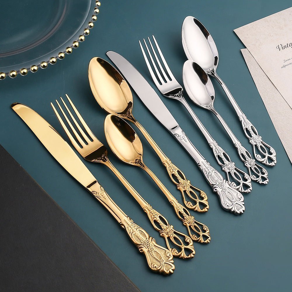 Elegant 24-Piece Stainless Steel Cutlery Set - Durable Flatware Cutlery for Kitchen 2