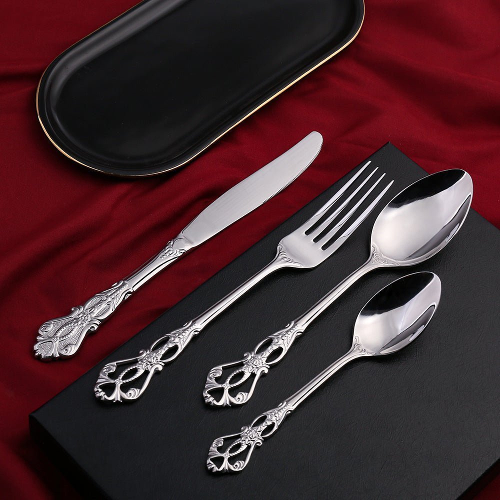 Elegant 24-Piece Stainless Steel Cutlery Set - Durable Flatware Cutlery for Kitchen 3