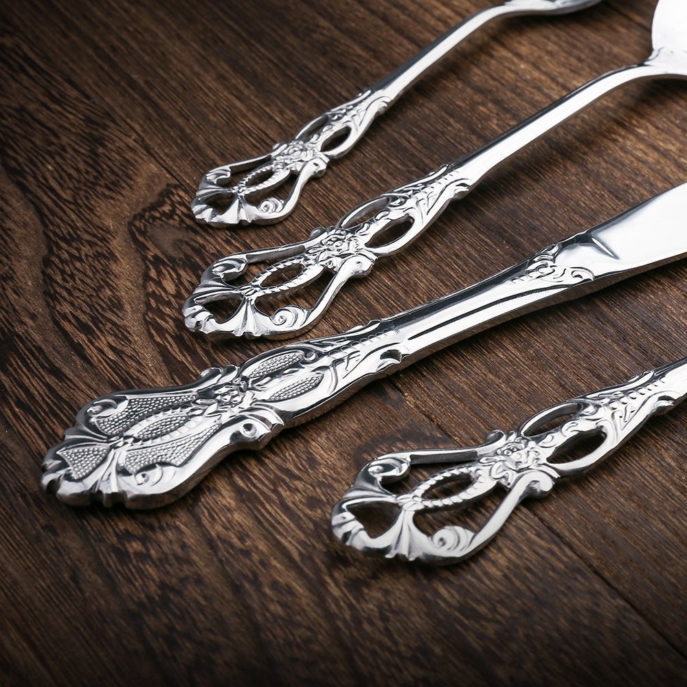 Elegant 24-Piece Stainless Steel Cutlery Set - Durable Flatware Cutlery for Kitchen 4