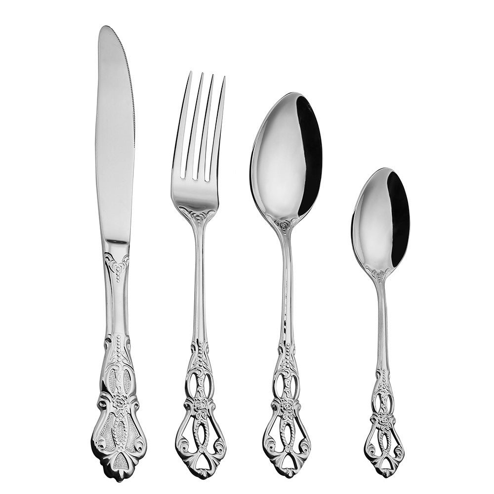 Elegant 24-Piece Stainless Steel Cutlery Set - Durable Flatware Cutlery for Kitchen 7