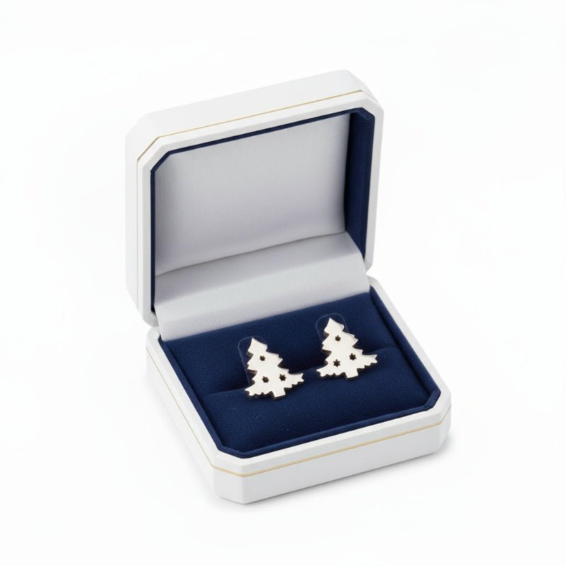 Elegant Silver Christmas Stud Earrings - 925 Silver Holiday Accessories 7
