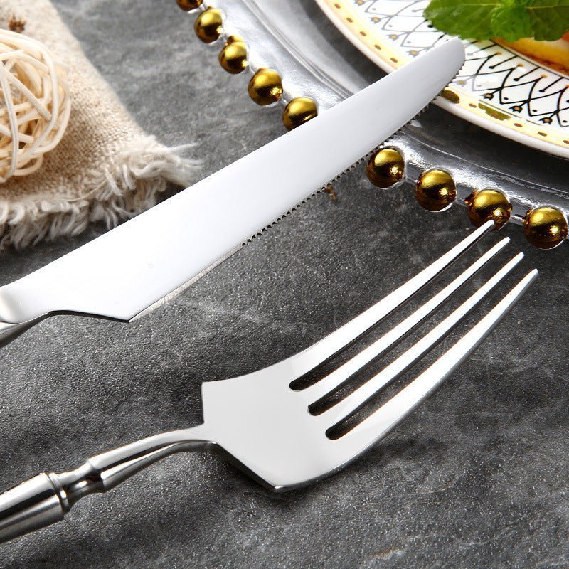 Elegant Stainless Steel Cutlery Set - 30 or 60 Pieces Flatware Cutlery 5