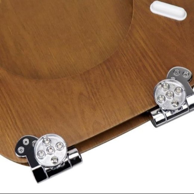 Elegant Wooden Toilet Seat with Soft Close Function - Oval Design, Durable Plywood 4