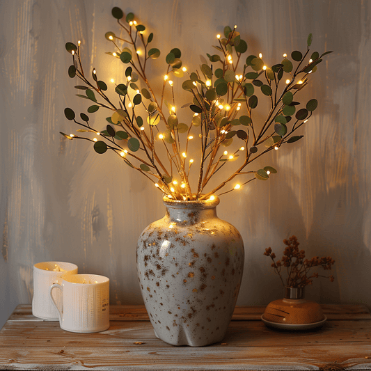 Enchanting LED Twig Lamp - 70cm Bendable Branch Light with 120 Warm White LEDs 0