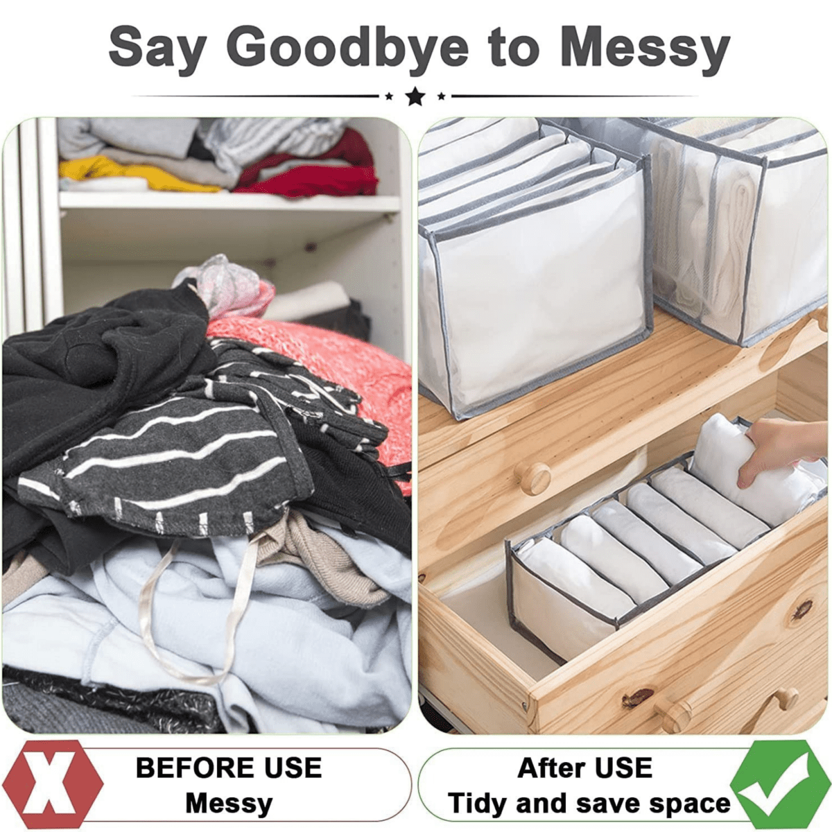 FOLDSPACE – Closet Organizer Set for Neat and Wrinkle-Free Storage 6