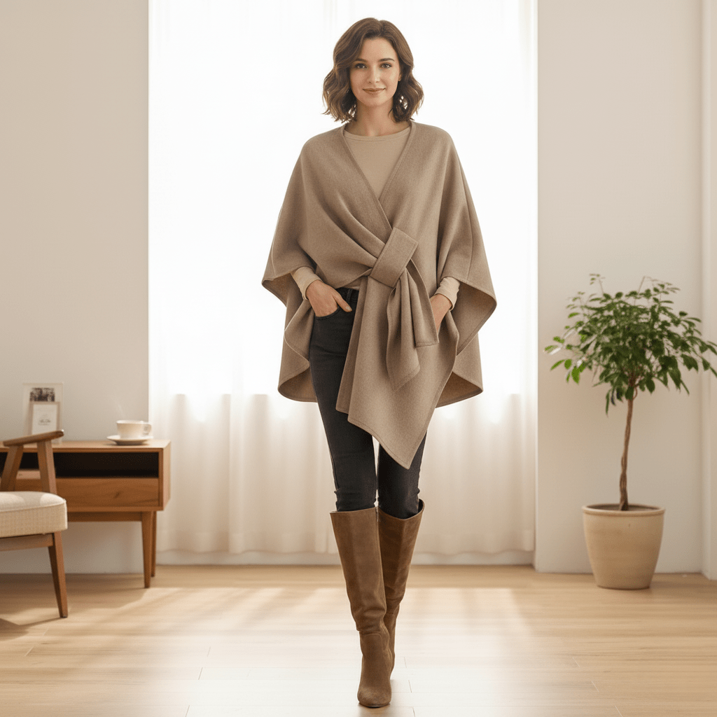 FROSTVEIL Shawl Coat – Chic Protective Layer with Elegant Drape 1
