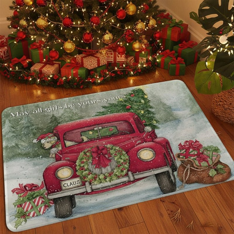 FestiveWelcome Christmas Doormat - Non-Slip Design for Dirt Collection 4