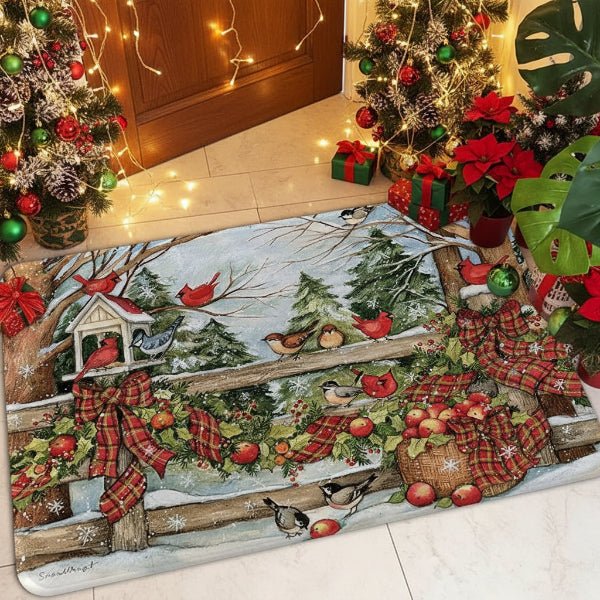 FestiveWelcome Christmas Doormat - Non-Slip Design for Dirt Collection 5