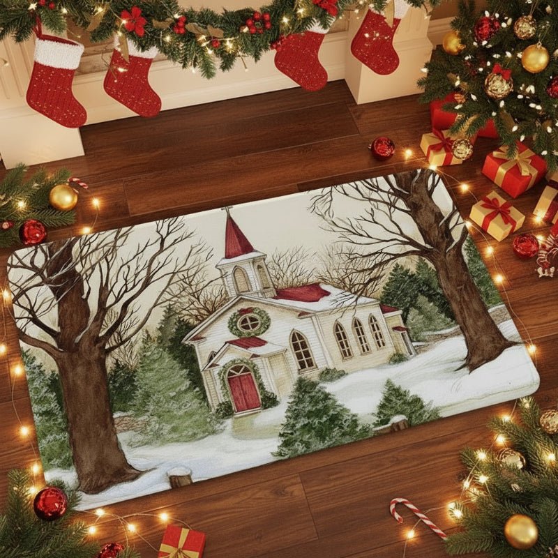 FestiveWelcome Christmas Doormat - Non-Slip Design for Dirt Collection 7