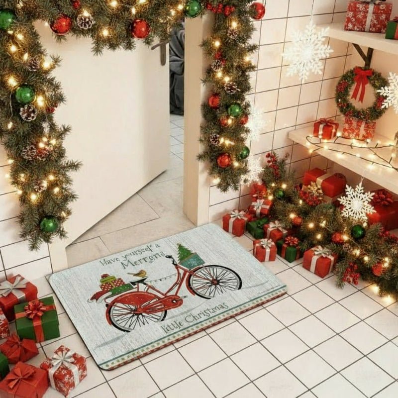 FestiveWelcome Christmas Doormat - Non-Slip Design for Dirt Collection 8