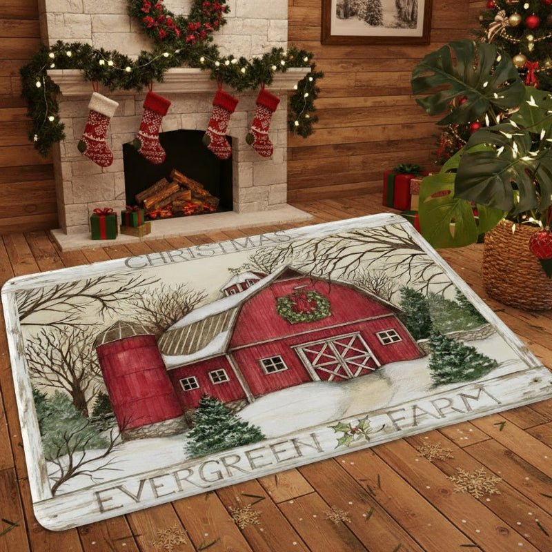 FestiveWelcome Christmas Doormat - Non-Slip Design for Dirt Collection 9