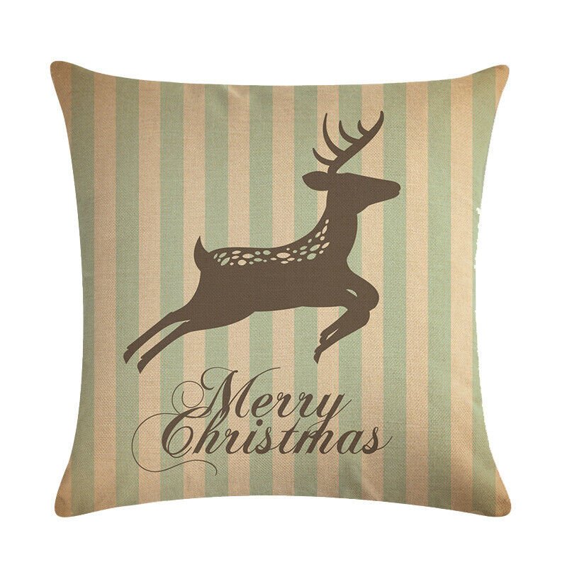 Festive 18-Inch Throw Pillow Cover with Hidden Zipper for Holiday Decor 70