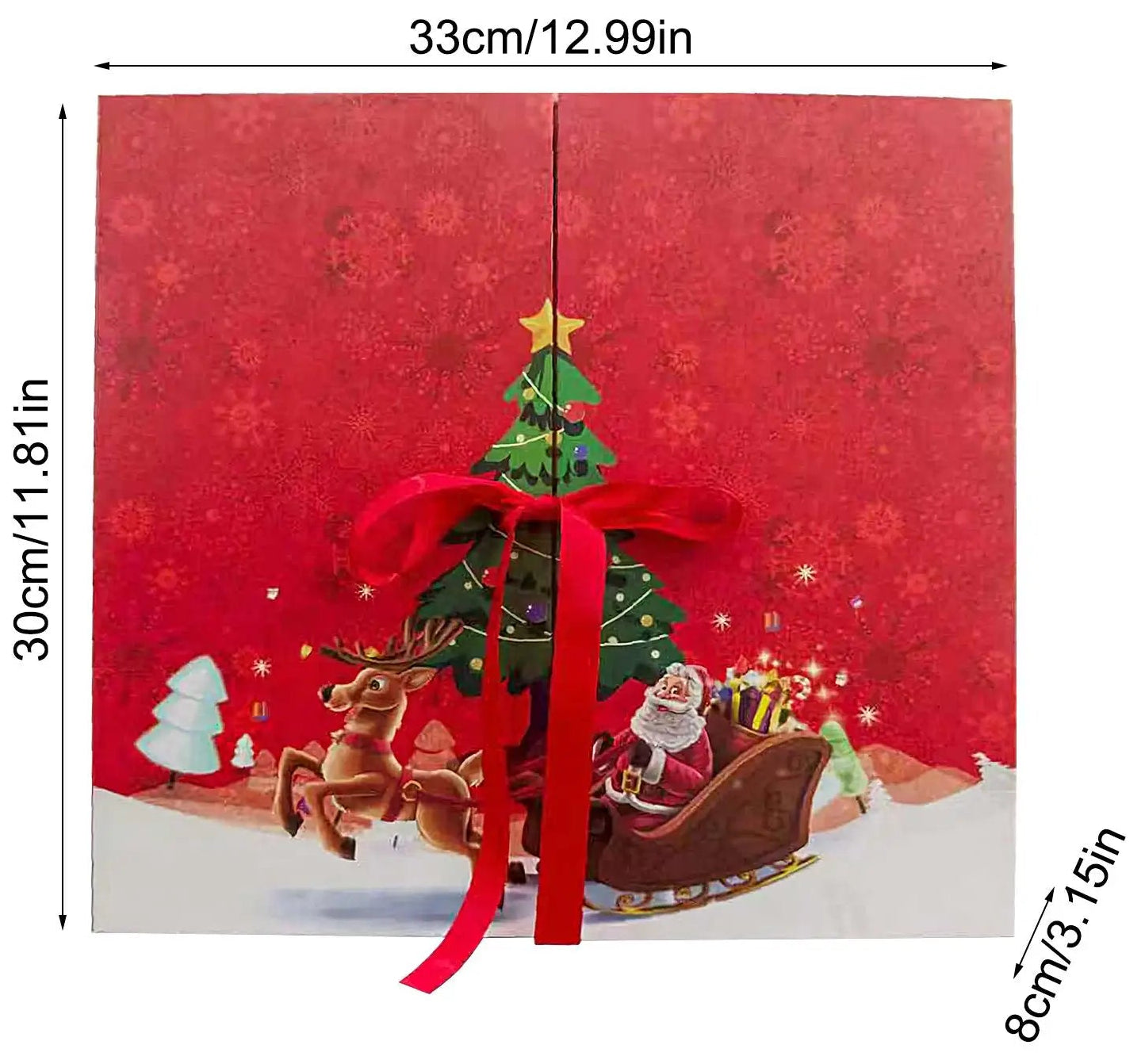 Festive 24-Day Advent Calendar - Christmas Countdown with Santa Claus Design 4