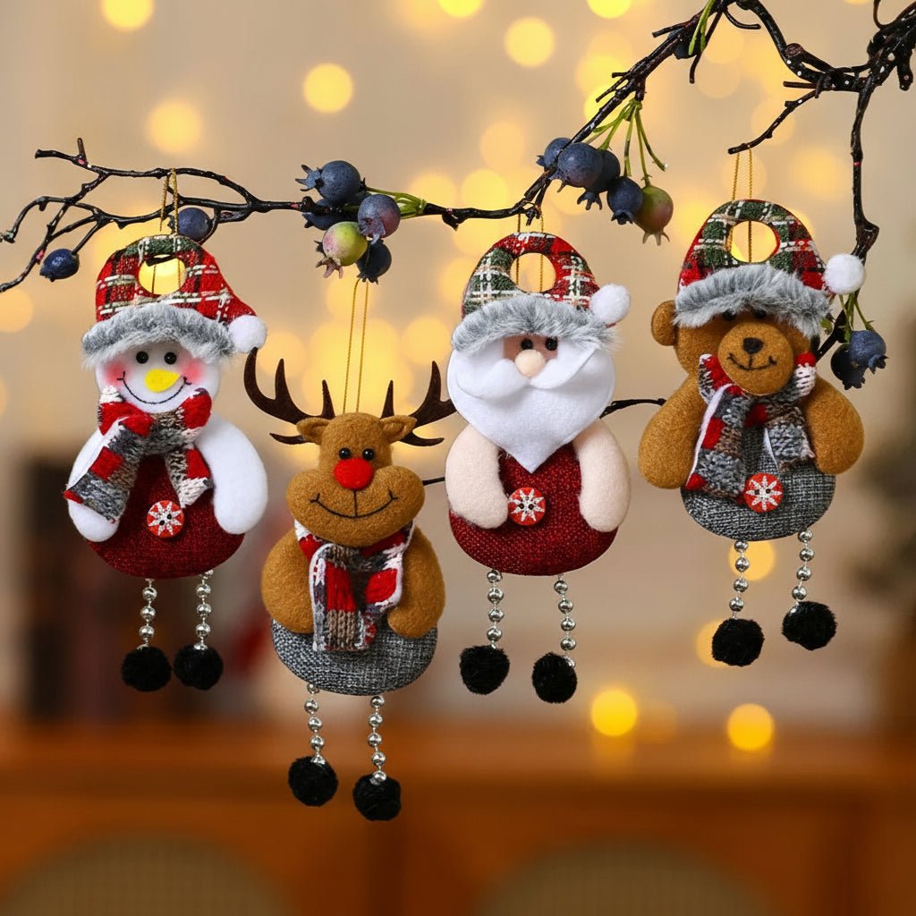 Festive Fabric Christmas Ornaments - Unique Tree Decorations for Holiday Cheer 1