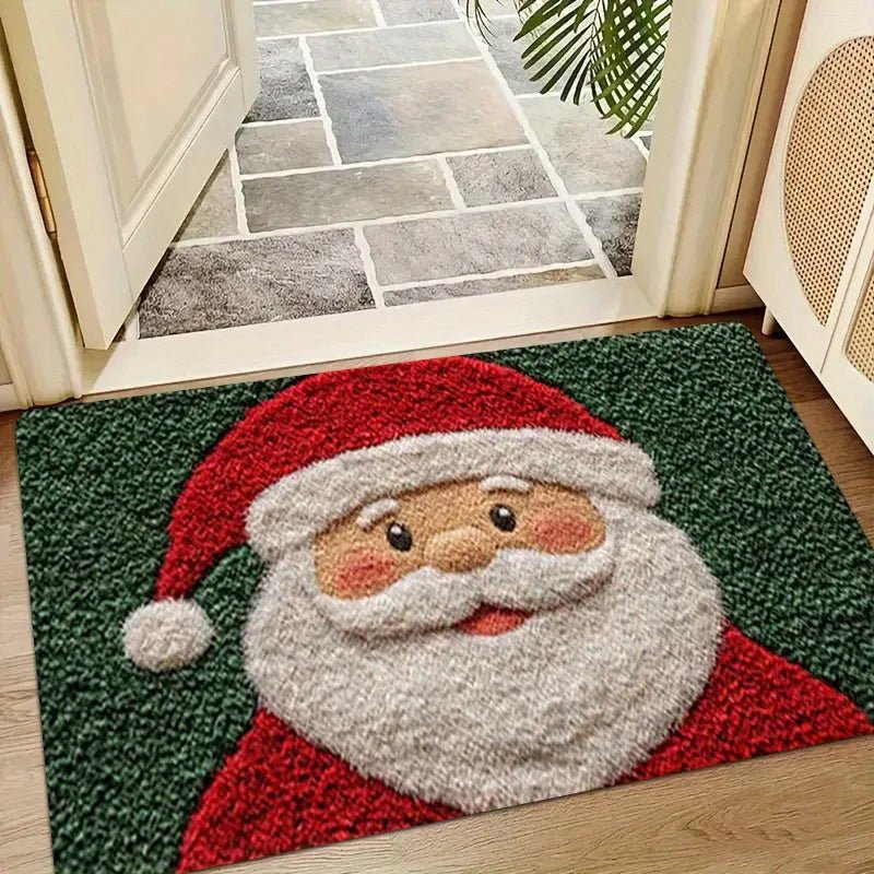 Festive Holiday Door Mat - Durable Santa Claus & Gingerbread Design for Indoor/Outdoor Use 10