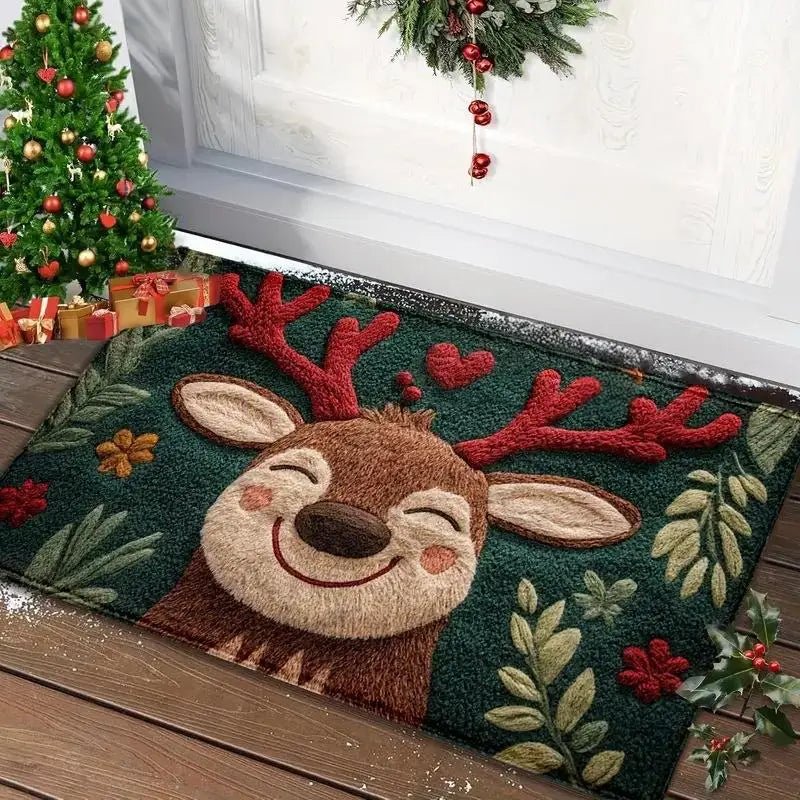 Festive Holiday Door Mat - Durable Santa Claus & Gingerbread Design for Indoor/Outdoor Use 11