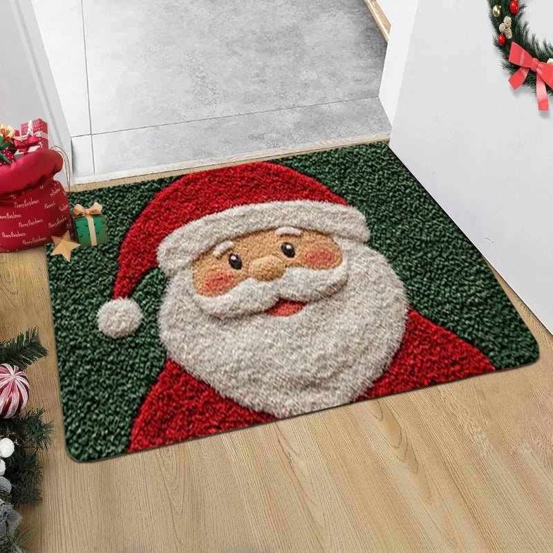 Festive Holiday Door Mat - Durable Santa Claus & Gingerbread Design for Indoor/Outdoor Use 5