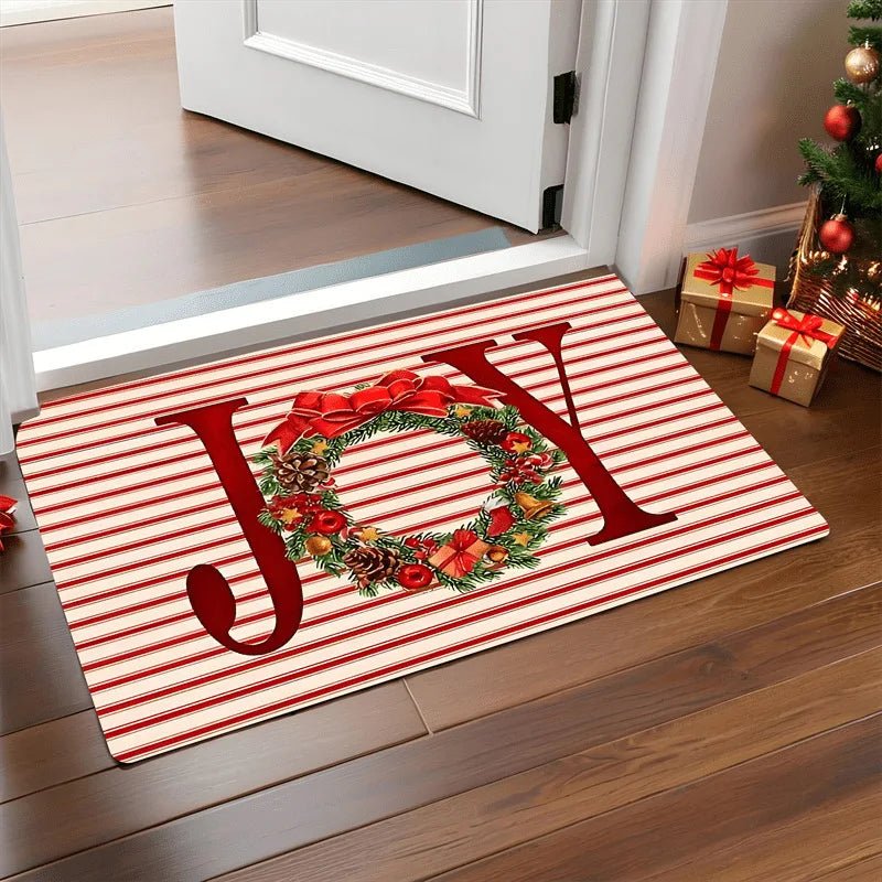 Festive Holiday Door Mat - Durable Santa Claus & Gingerbread Design for Indoor/Outdoor Use 7
