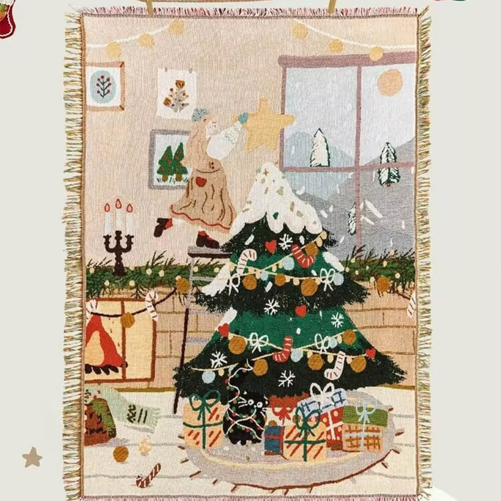 Festive Home - Christmas-Themed Sofa Cover, Soft Jacquard Knit, Easy Care 6