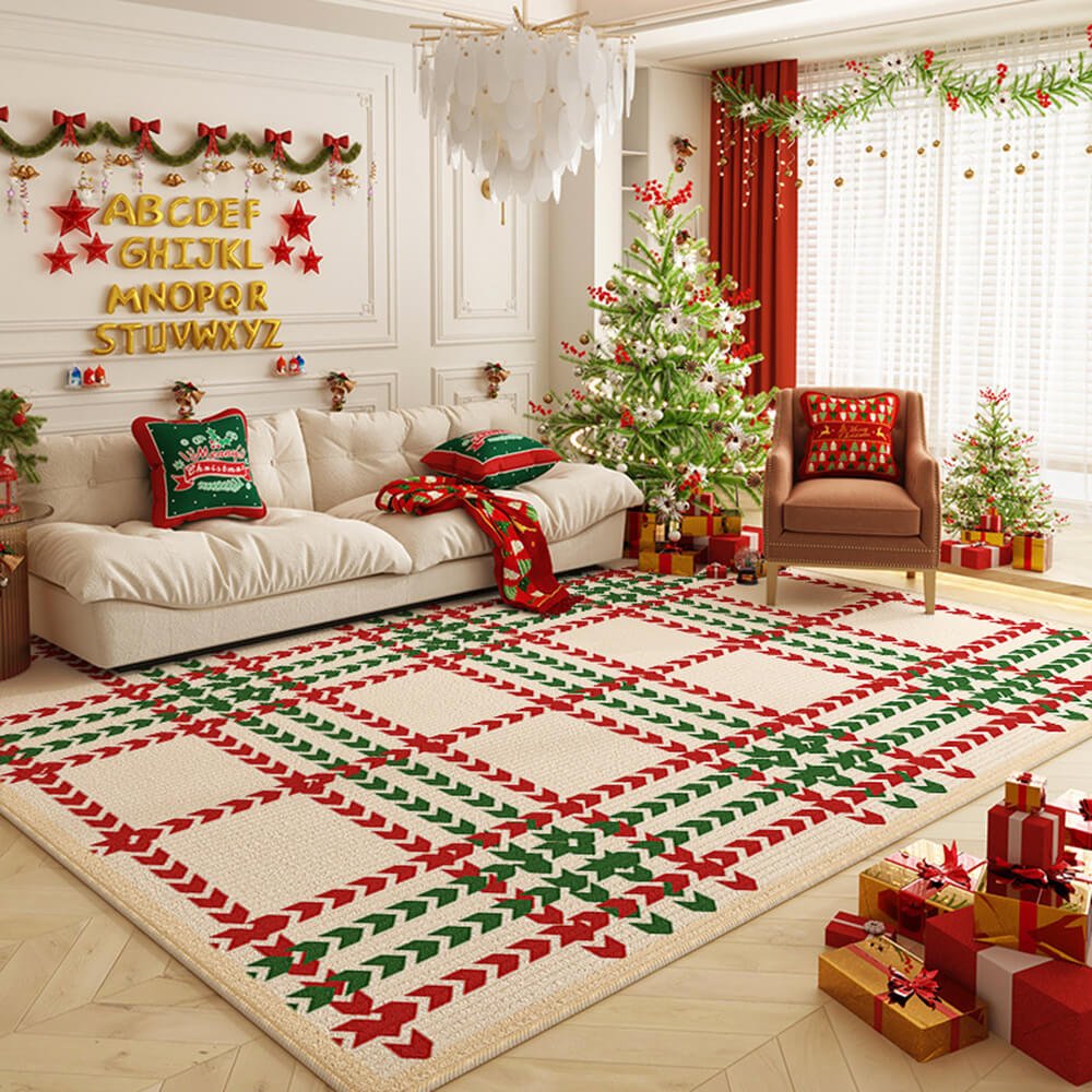 Festive Home Rug - Non-Slip Decorative Area Rug for Holiday Cheer, 6mm Thick Polyester 3