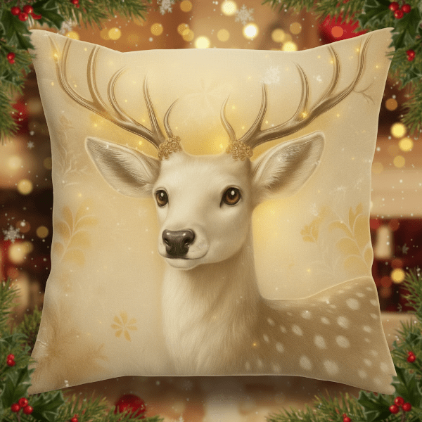 Festive Velvet Cushion Covers - Vintage Christmas Design for Cozy Home Decor 3
