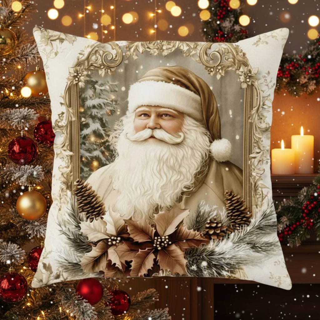 Festive Velvet Cushion Covers - Vintage Christmas Design for Cozy Home Decor 6