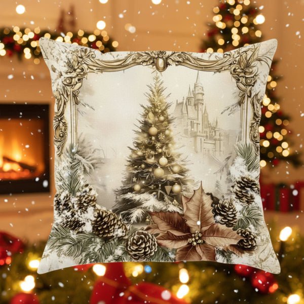 Festive Velvet Cushion Covers - Vintage Christmas Design for Cozy Home Decor 7