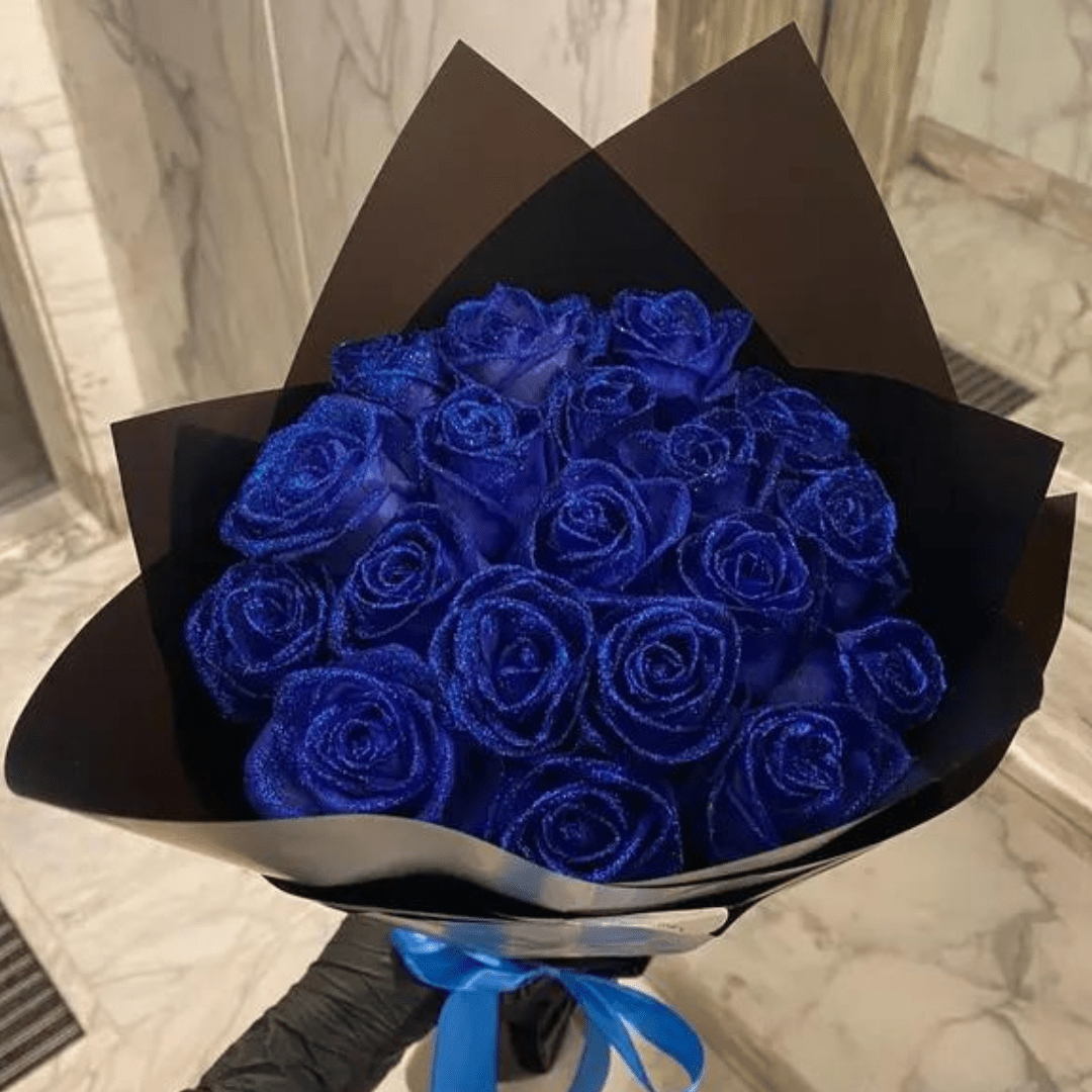 Fleurion Forever Bloom Rose | Real preserved glitter rose for romantic gifts and home decoration 0