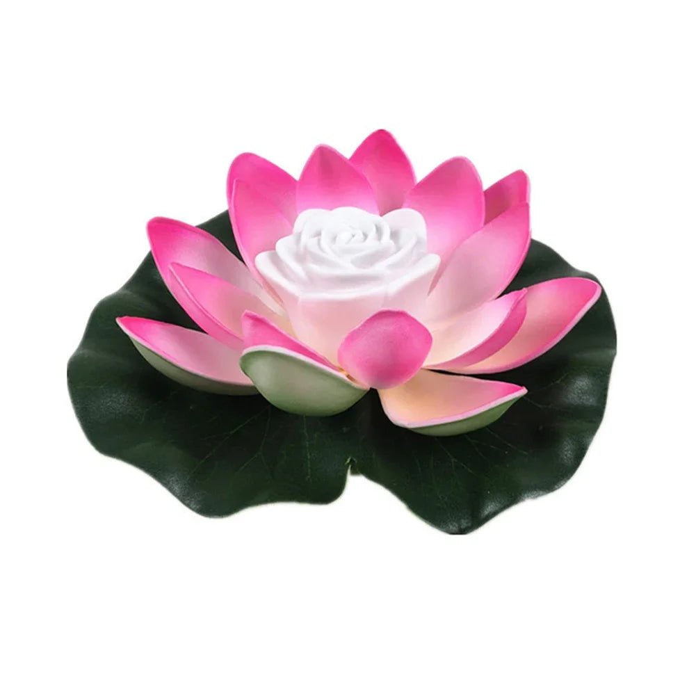 Floating LED Lotus Pond Light - Wireless Waterproof Garden Decor with Soft Glow 12