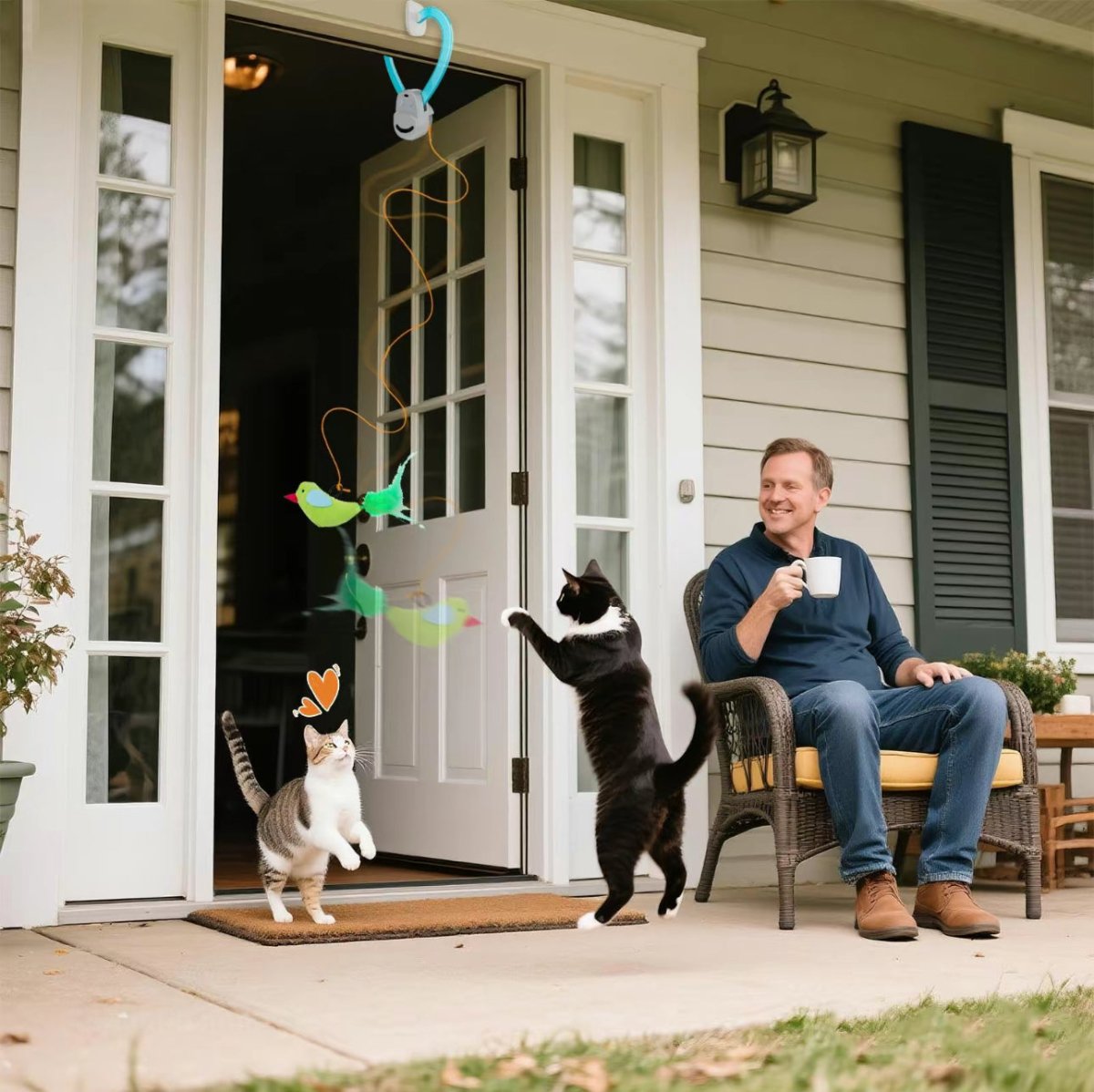 FlyChase - Interactive Flying Bird Cat Toy for Endless Fun & Playtime 1