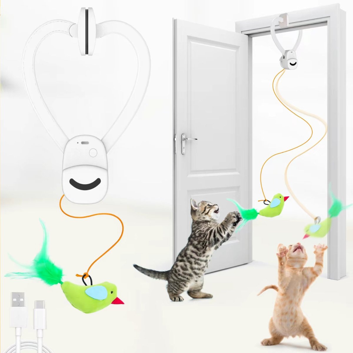 FlyChase - Interactive Flying Bird Cat Toy for Endless Fun & Playtime 5
