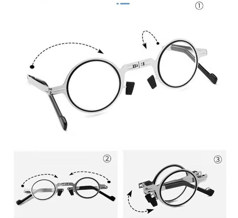 FOLDOX – Folding Reading Glasses with Scratch-Resistant Lenses and Compact Case