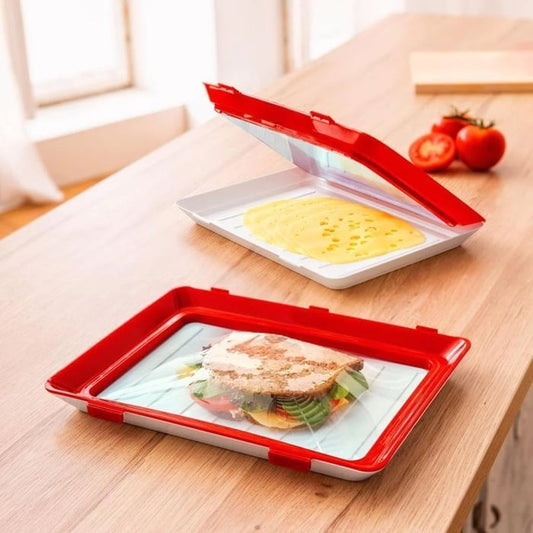 FreshPlate - Advanced Food Storage Bowls with Elastic Film for Maximum Freshness 0
