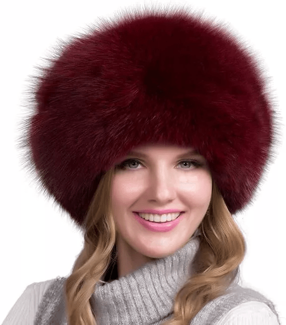 Frostique – Luxurious Winter Hat Made of 100% Natural Fox Fur with Ear Flaps