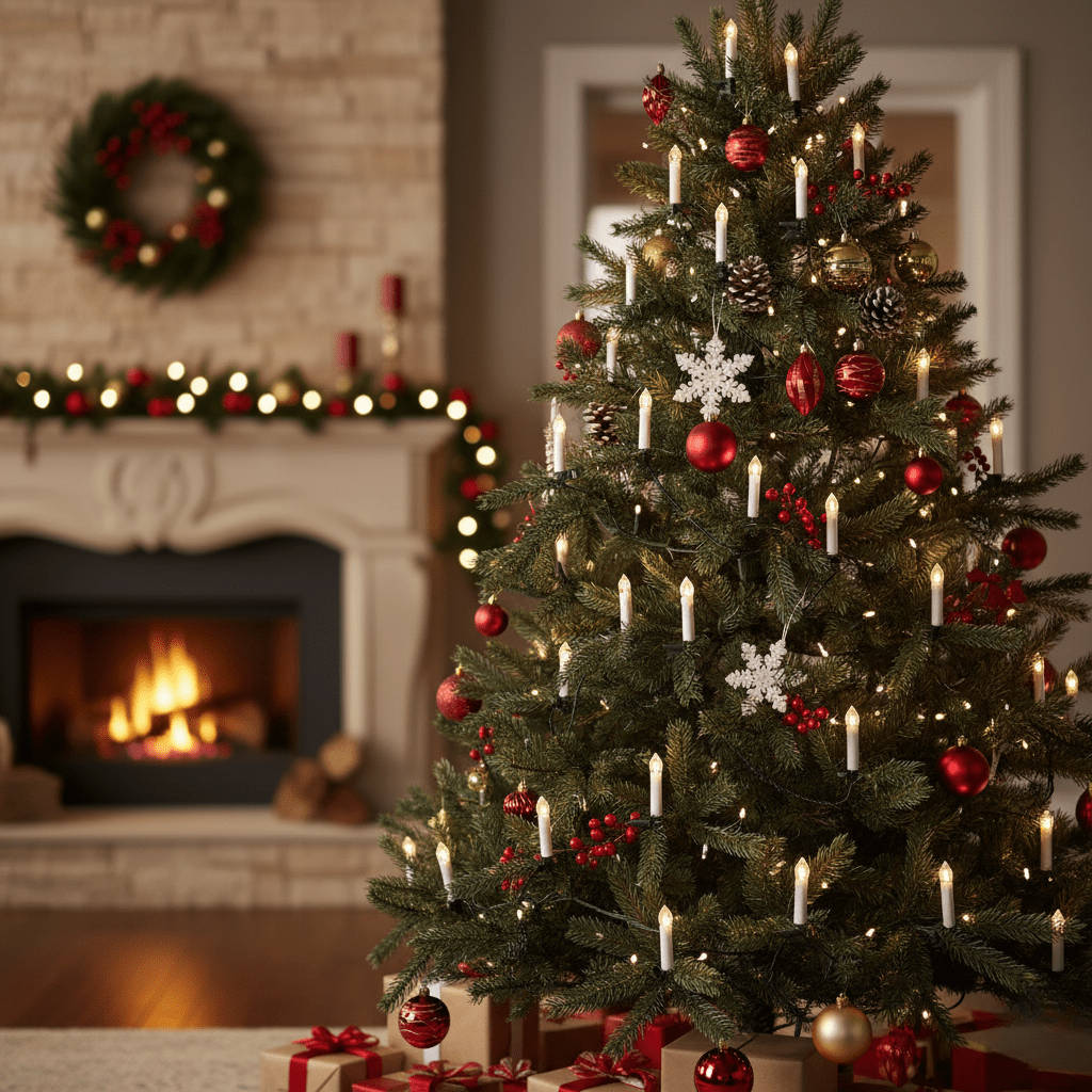 EVERGLOW – Flameless LED Christmas Candles with Gentle Flicker Light