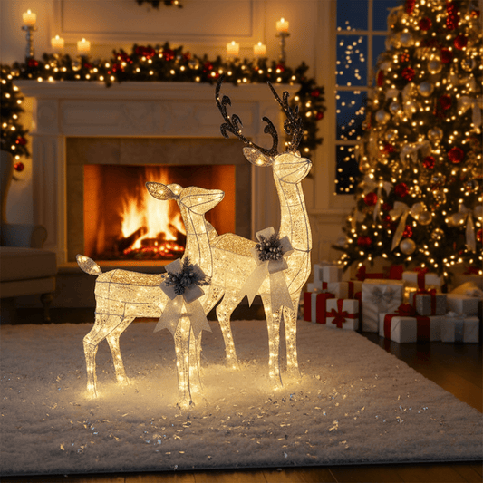 BLITZENBEAM – LED Reindeer Lights with Twinkling Antlers for Festive Decor