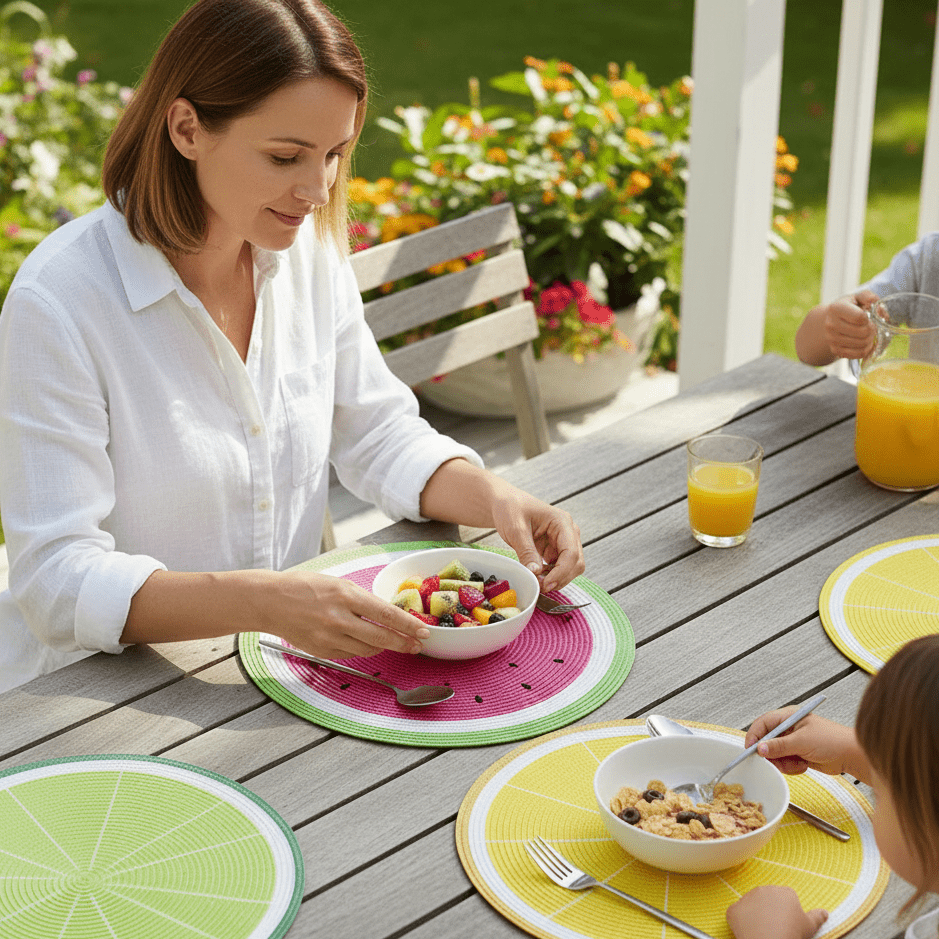 FRUITFEAST – Fruit-Themed Placemat Set for Bright Table Decor