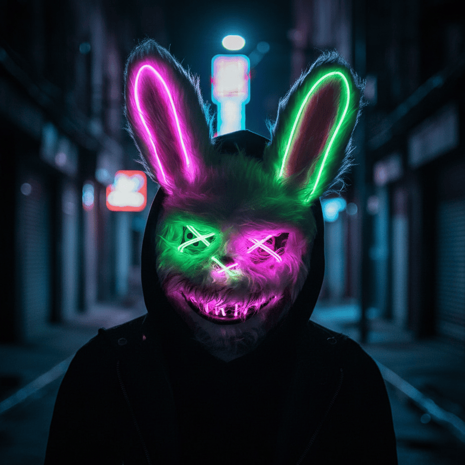 GLOWPURGE – Light-Up LED Mask with Neon Effects