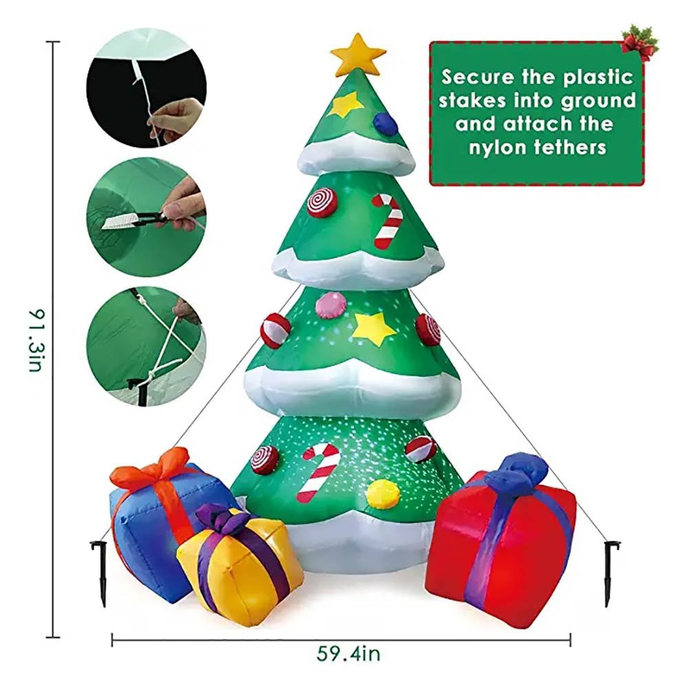 Giant Inflatable Christmas Tree - Glowing Holiday Decor for Home & Business 9