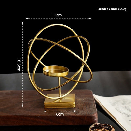 Gildora Classic Candleholder | Premium metal gold candlestick for living room and dining table 0