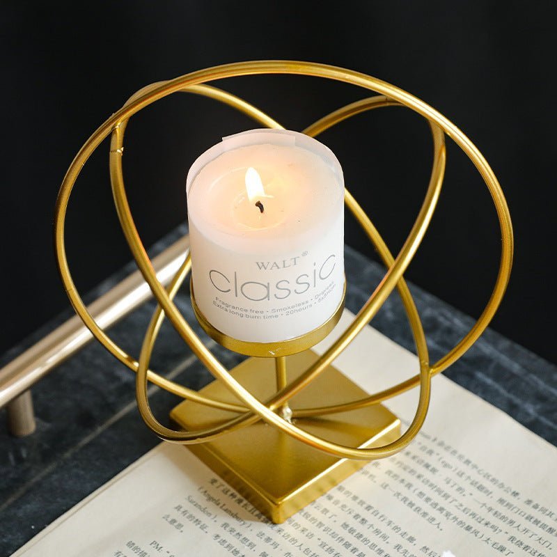 Gildora Classic Candleholder | Premium metal gold candlestick for living room and dining table 2