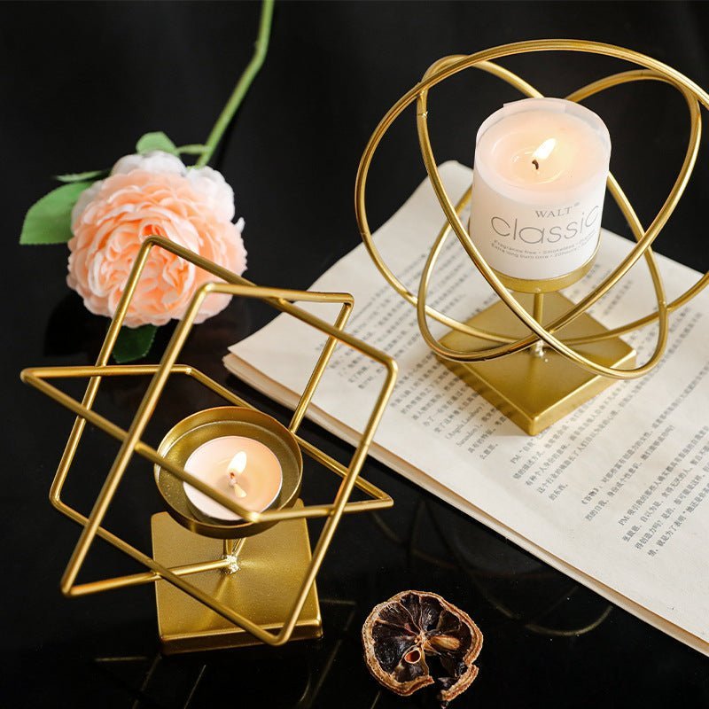 Gildora Classic Candleholder | Premium metal gold candlestick for living room and dining table 5