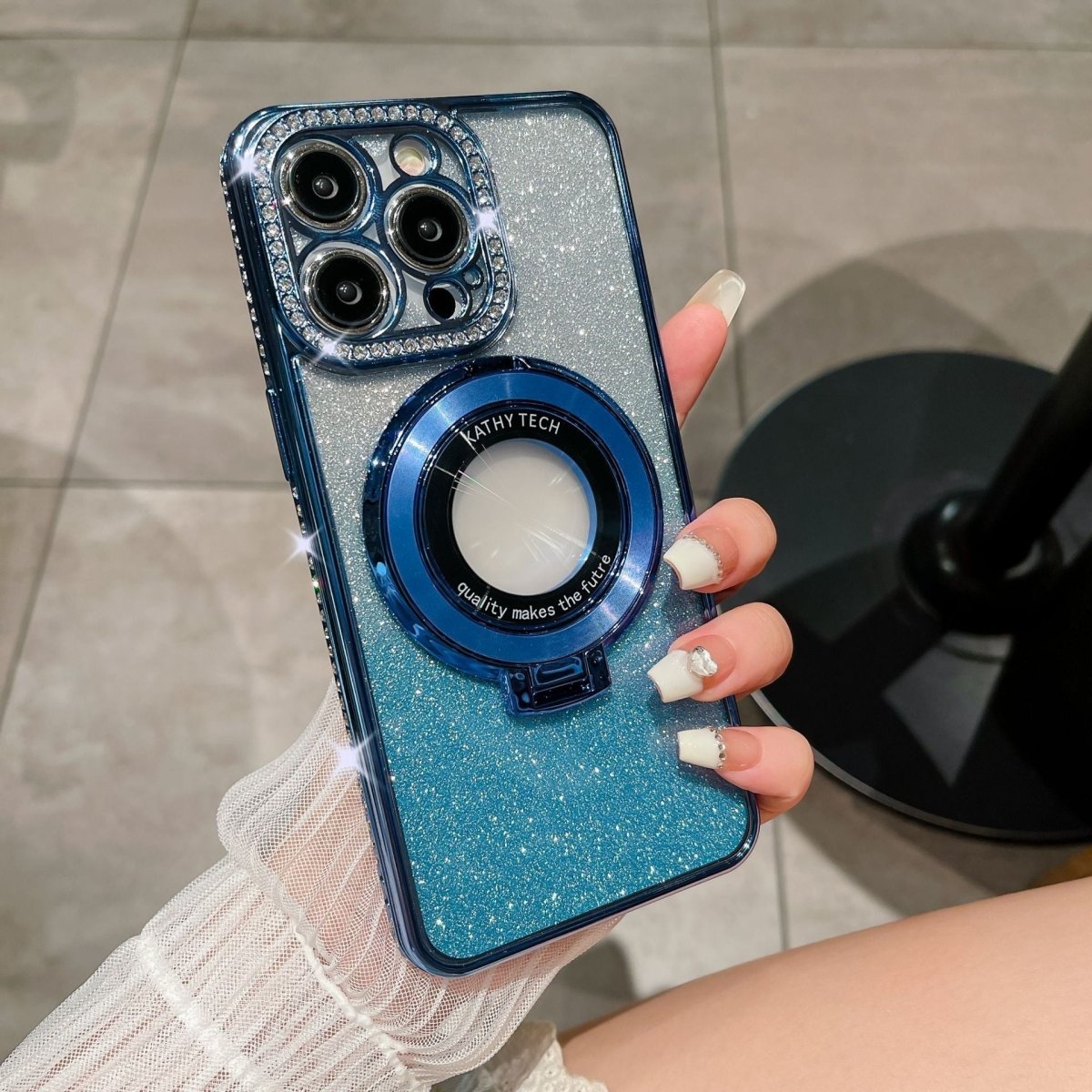 Glitter Diamond Magnetic Ring Holder for iPhone - Enhanced Grip & Stand 6