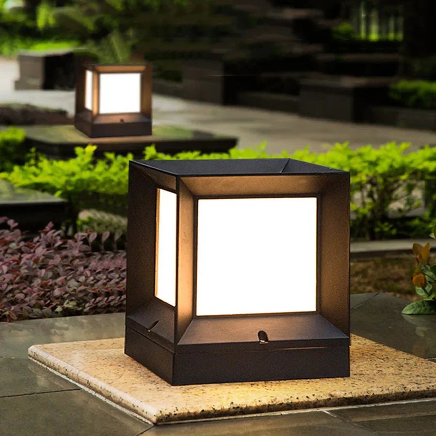 GlowSphere Outdoor Standing Lamp - Modern Design with Bright LED Lighting for Gates & Driveways 3