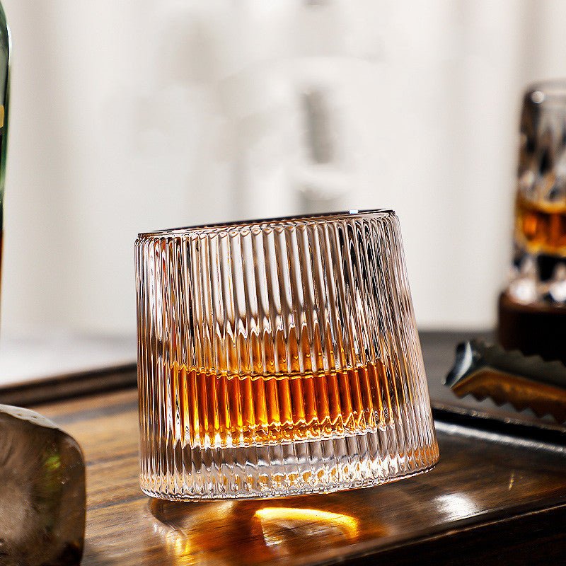 Grandeur - Spinning Whiskey Tumbler Glass, Heat Resistant EDO Design, 160ml 7
