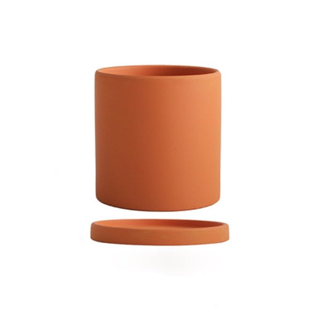 Handmade Ceramic Plant Pot with Drainage Saucer - Elegant Indoor Planter for Flowers 10