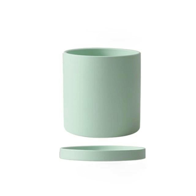 Handmade Ceramic Plant Pot with Drainage Saucer - Elegant Indoor Planter for Flowers 11