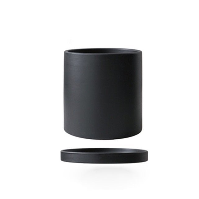 Handmade Ceramic Plant Pot with Drainage Saucer - Elegant Indoor Planter for Flowers 13