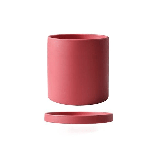 Handmade Ceramic Plant Pot with Drainage Saucer - Elegant Indoor Planter for Flowers 14